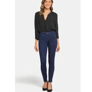 NYDJ Skinny mid rise Dark Wash Jeans stretch lift tuck technology size 6